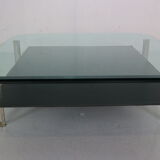 Table basse en verre et cuir 'Diesis'  par Antonio Citterio B&B Italia