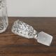 Vintage faceted cut glass round whisky decanter