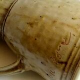 Vintage sandstone pitcher La Borne Puisaye signed 20cm