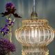 Vintage amber glass globe pendant light