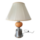 Diderot Delmas lamp in orange opaline with chrome base France 1970 Vintage