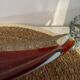 Centre de table gondole en verre Murano sommerso – Rouge rubis & crist