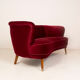 Velvet curved sofa 1930