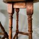 Pair of antique high stools in solid wood