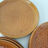 Sela Fish Barbotine Plate Set (Portugal)