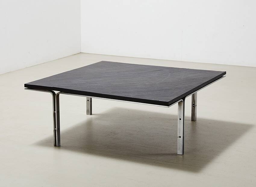 Table basse en ardoise Horst Bruning pour Kill International Allemagne années 1960