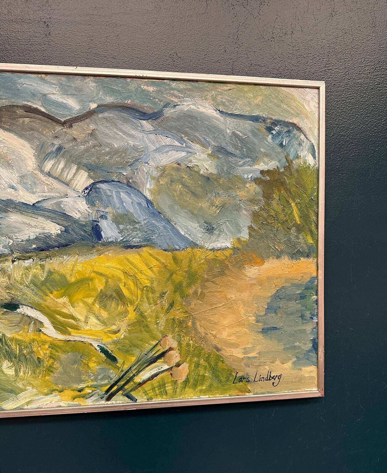 Original Scandinavian Oil On Canvas – “Valleys” By Lars Lindberg