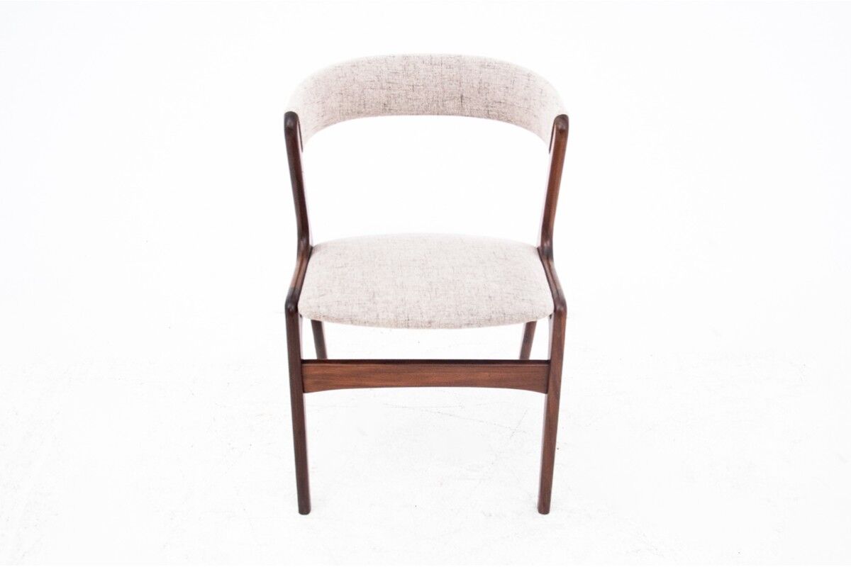 Ensemble de six chaises t21 fire model, korup stolefabrik, années 1960