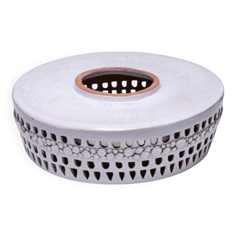 Openwork ceramic bowl, Fred and Andrée Stocker, 1960s