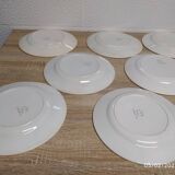 1900 1905 set of 7 earthenware plates Badonviller France Cherry model