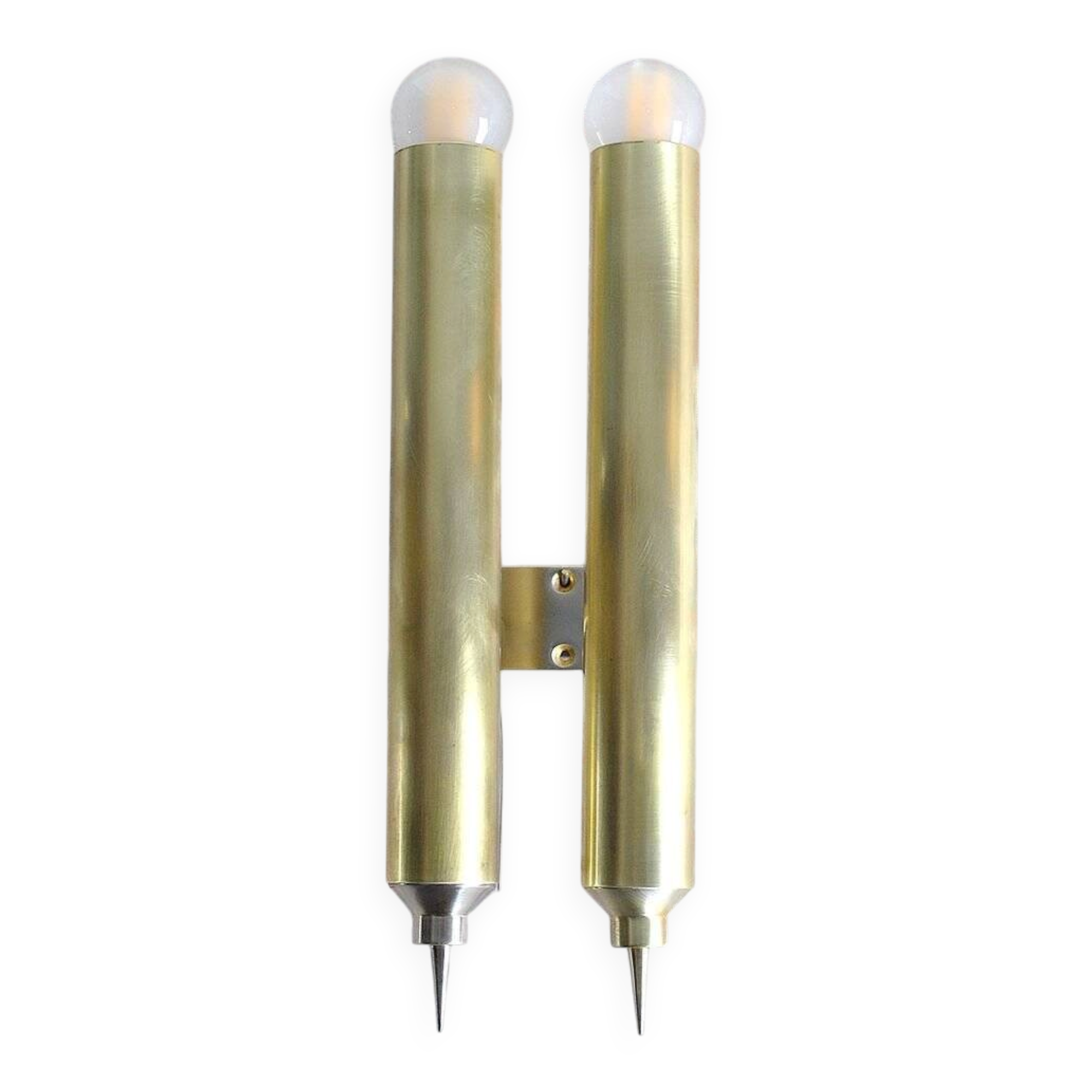Nickel-plated brass wall lights by Lumière Bologna, 1960s, set of 4.