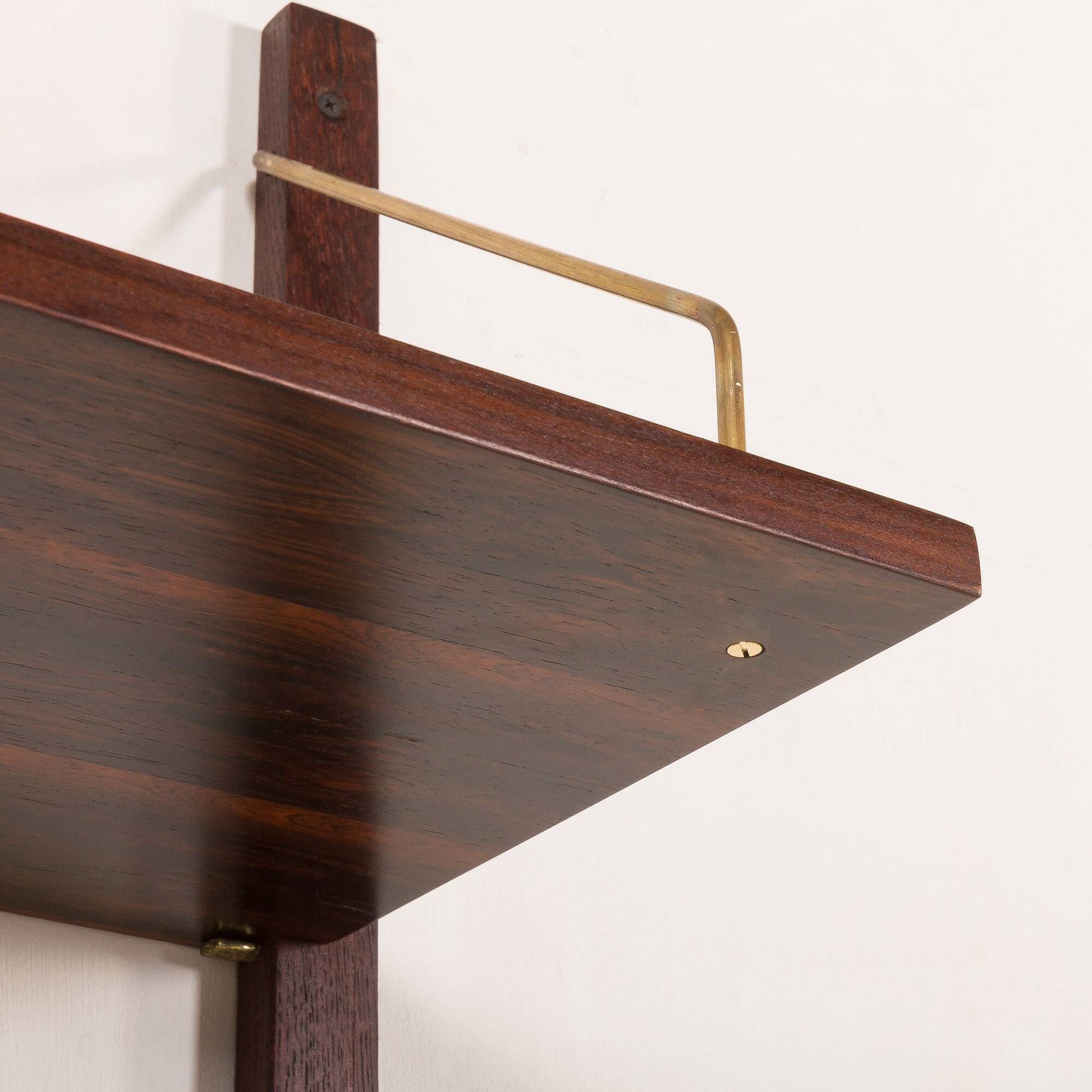 Danish mid century rosewood shelving unit in the style of Poul Cadovius, 19