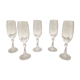 5 crystal champagne flutes