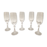 5 crystal champagne flutes