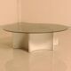 "Space Age" coffee table with star base and smoked glass top from the 70s.