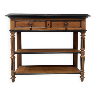 Console Napoléon III en noyer et placage de noyer XIX siècle