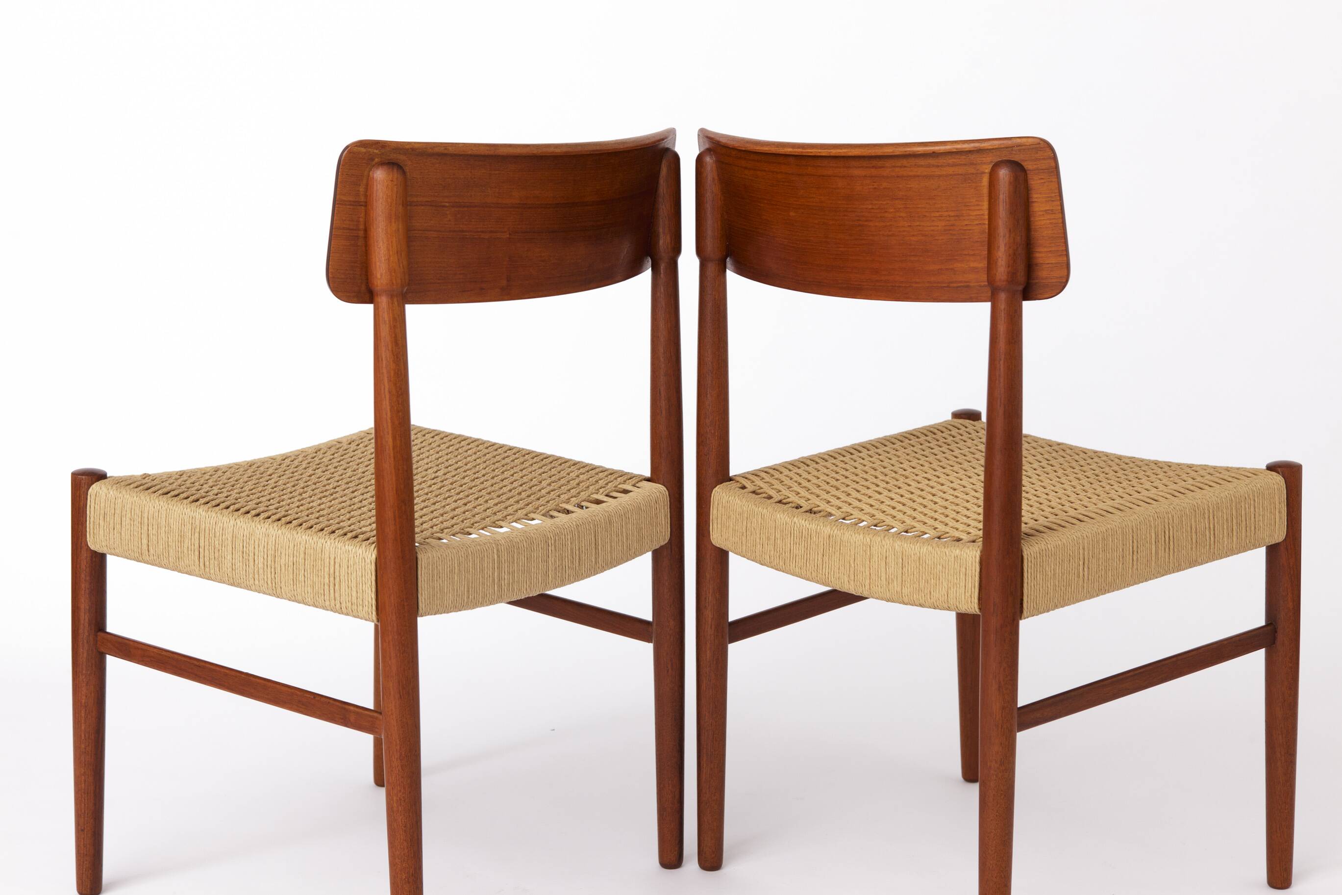 2 Dining Chairs 1960s - Danish, Teak, Papercord seats