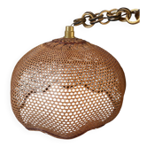 Suspension en cannage de rotin vintage