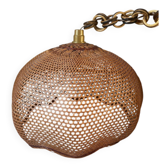 Vintage rattan caned suspension