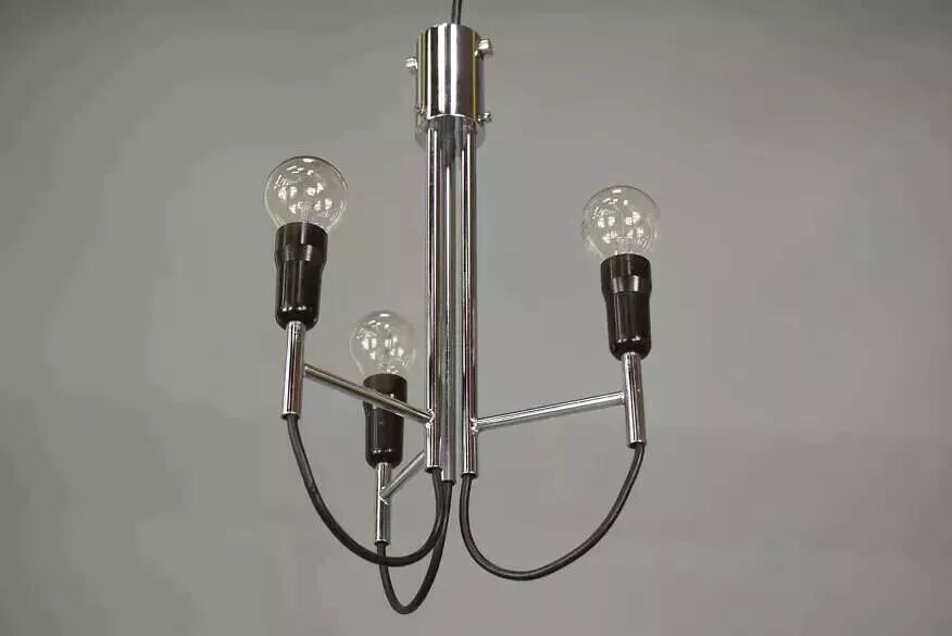 Chrome pendant light, Italian design, 1960s