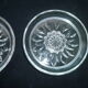 Pair of bottles or decanters made of Vercapel pressed glass