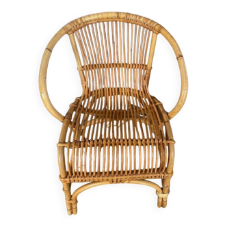 Vintage rattan armchair