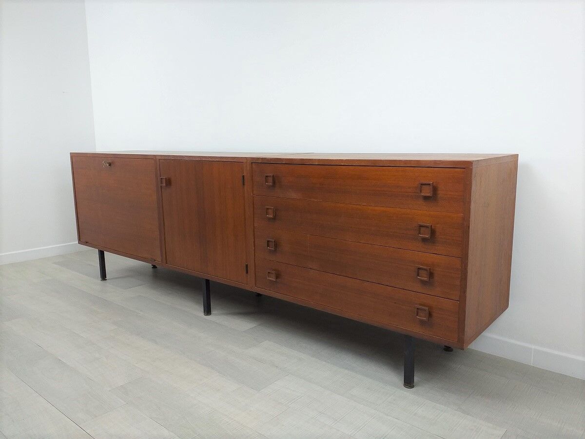 Modernist 60s vintage Scandinavian teak sideboard