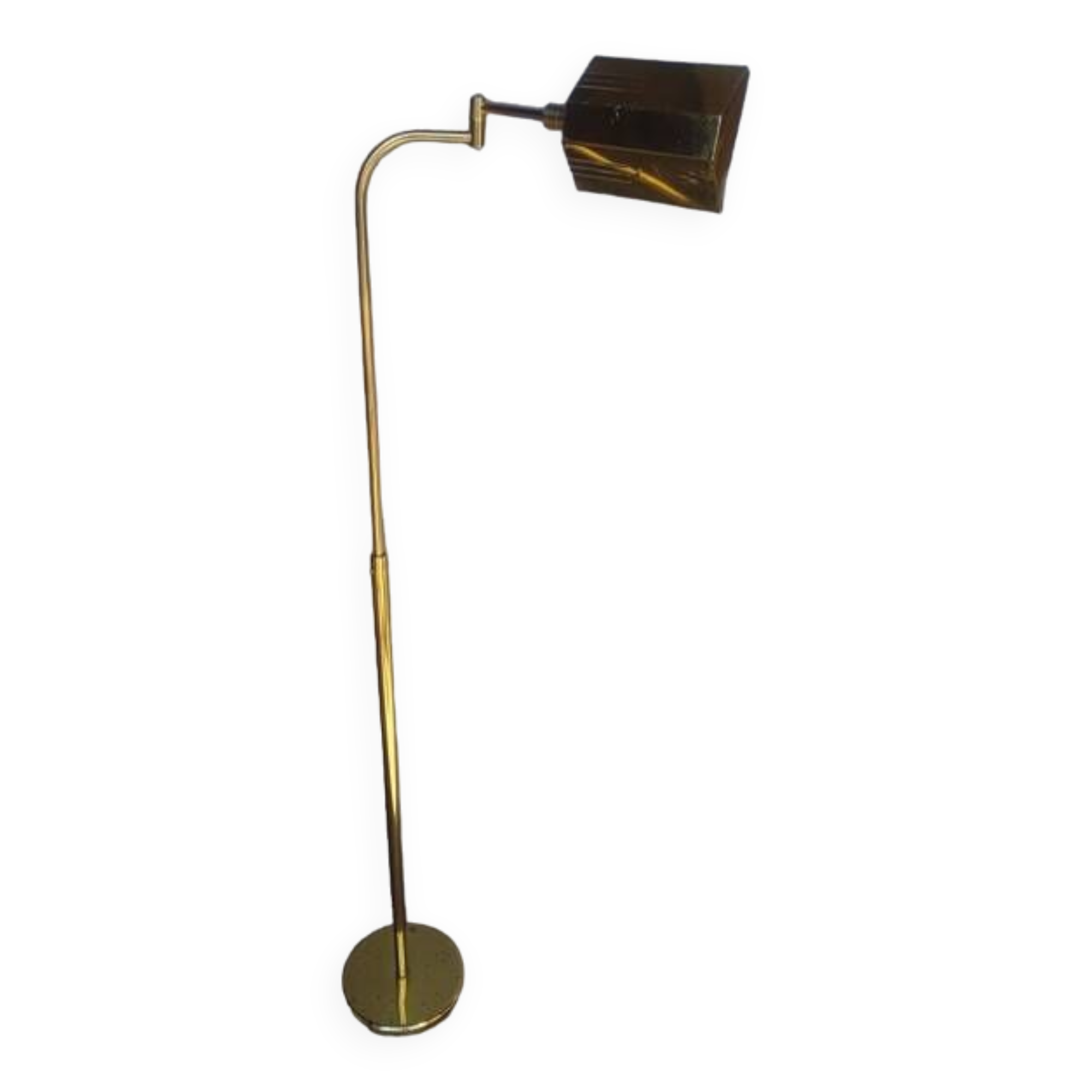 Reading light / articulated floor lamp ep 1970 golden brass