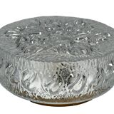 Lampe de plafond des années 1960/1970, montage encastré, verre, métal, design Space Age