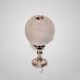 Italian Murano glass lamp, silver metal by Toni Zuccheri for Mazzega.