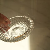 Chiseled glass ashtray