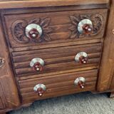 Art Deco sideboard in wood and marble