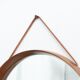Round mirror by Uno & Östen Kristiansson for Luxus, 1950s