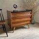 Commode vintage en chêne pieds compas