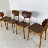 Set of 4 Scandinavian teak lounge chairs by Cees Braakman for Pastoe 1950s