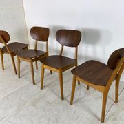 Set of 4 Scandinavian teak lounge chairs by Cees Braakman for Pastoe 1950s