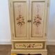 2-door flowered wooden cabinet