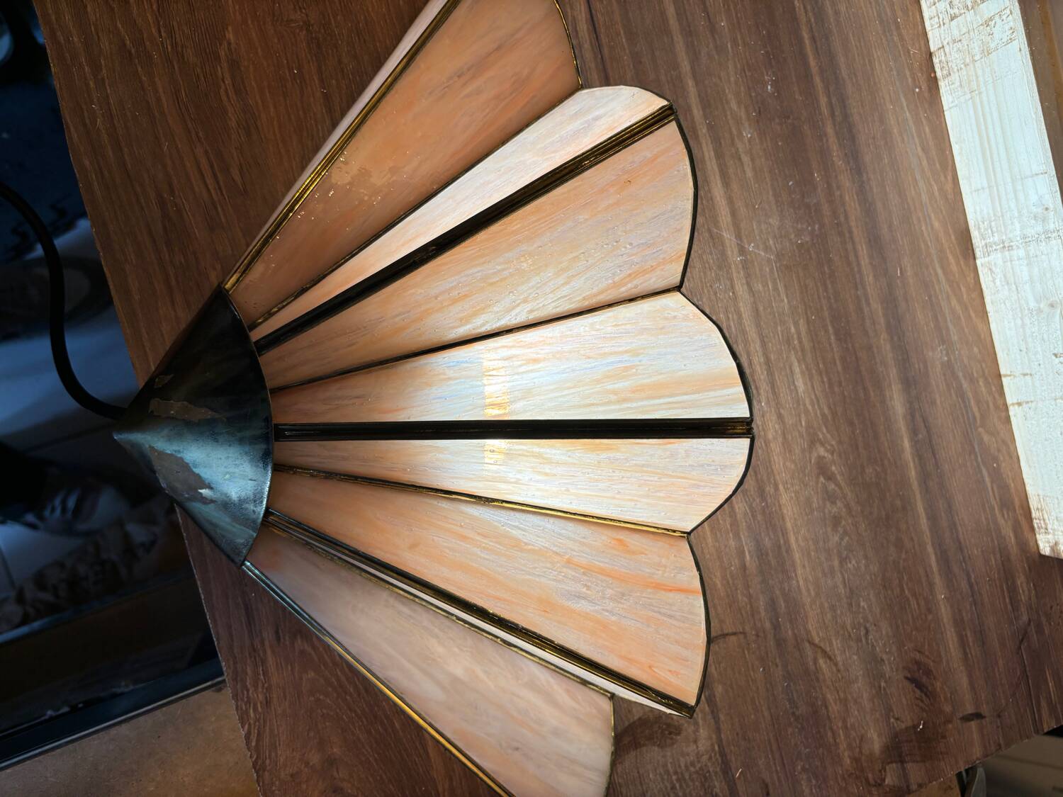 Art deco fan wall light