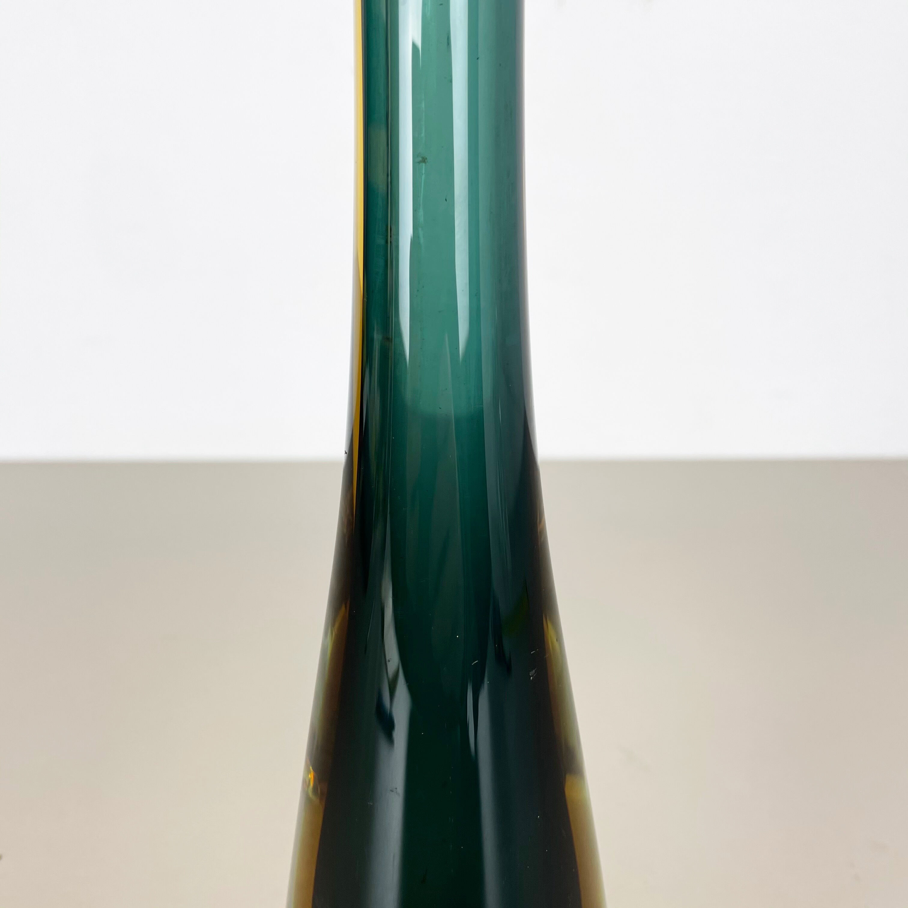 Large Murano Glass Sommerso Vase Designed by Flavio Poli attrib., Italy, 1970s