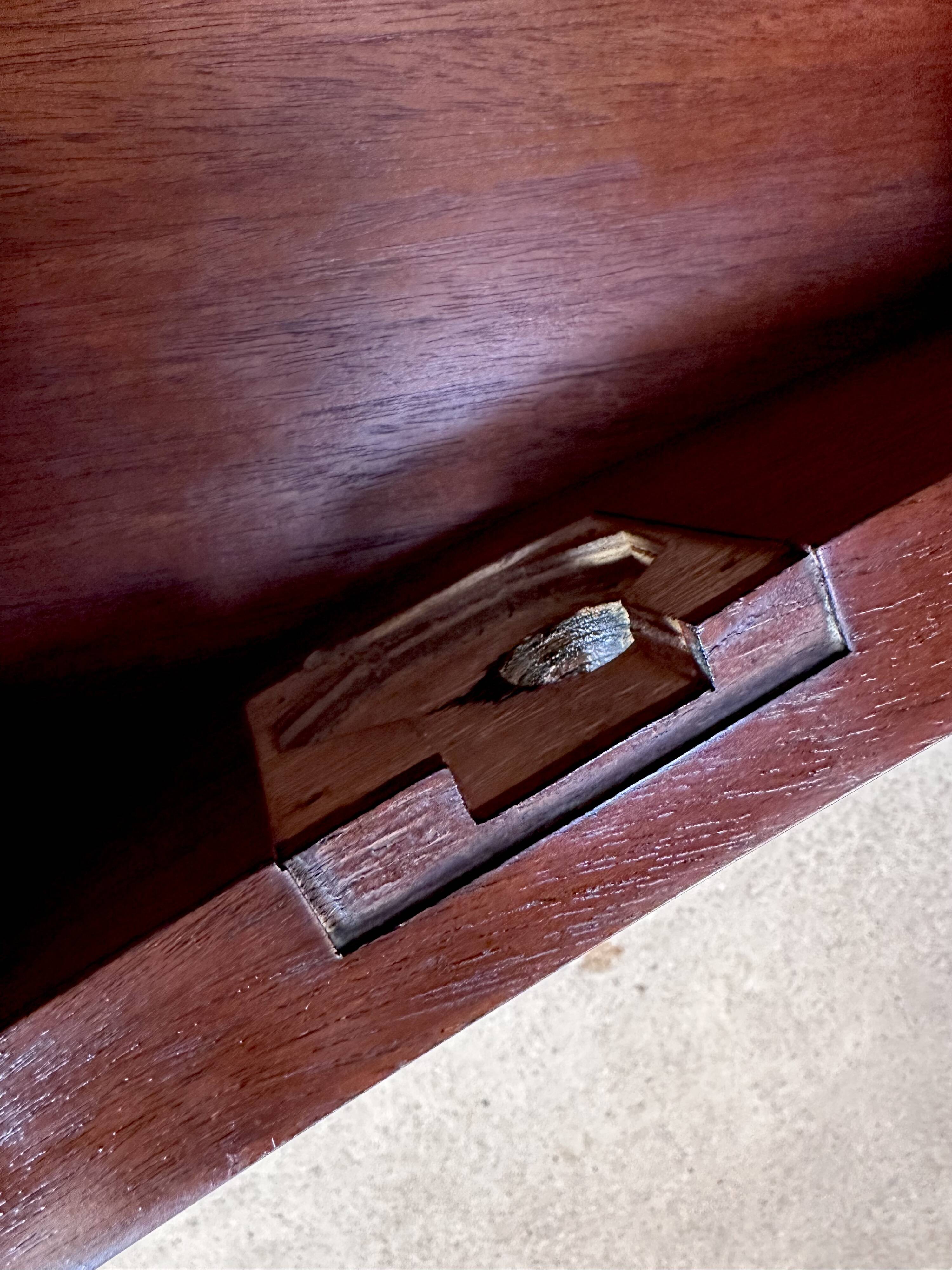 Large Italian Single Column Crescent-Shaped Desk in Goat Skin & Brass 1950s