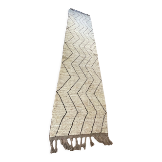 Handmade afghan rug 100% virgin wool 98x433cm