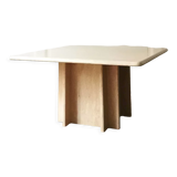 Square travertine coffee table
