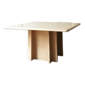 Table basse carrée en travertin