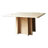 Square travertine coffee table