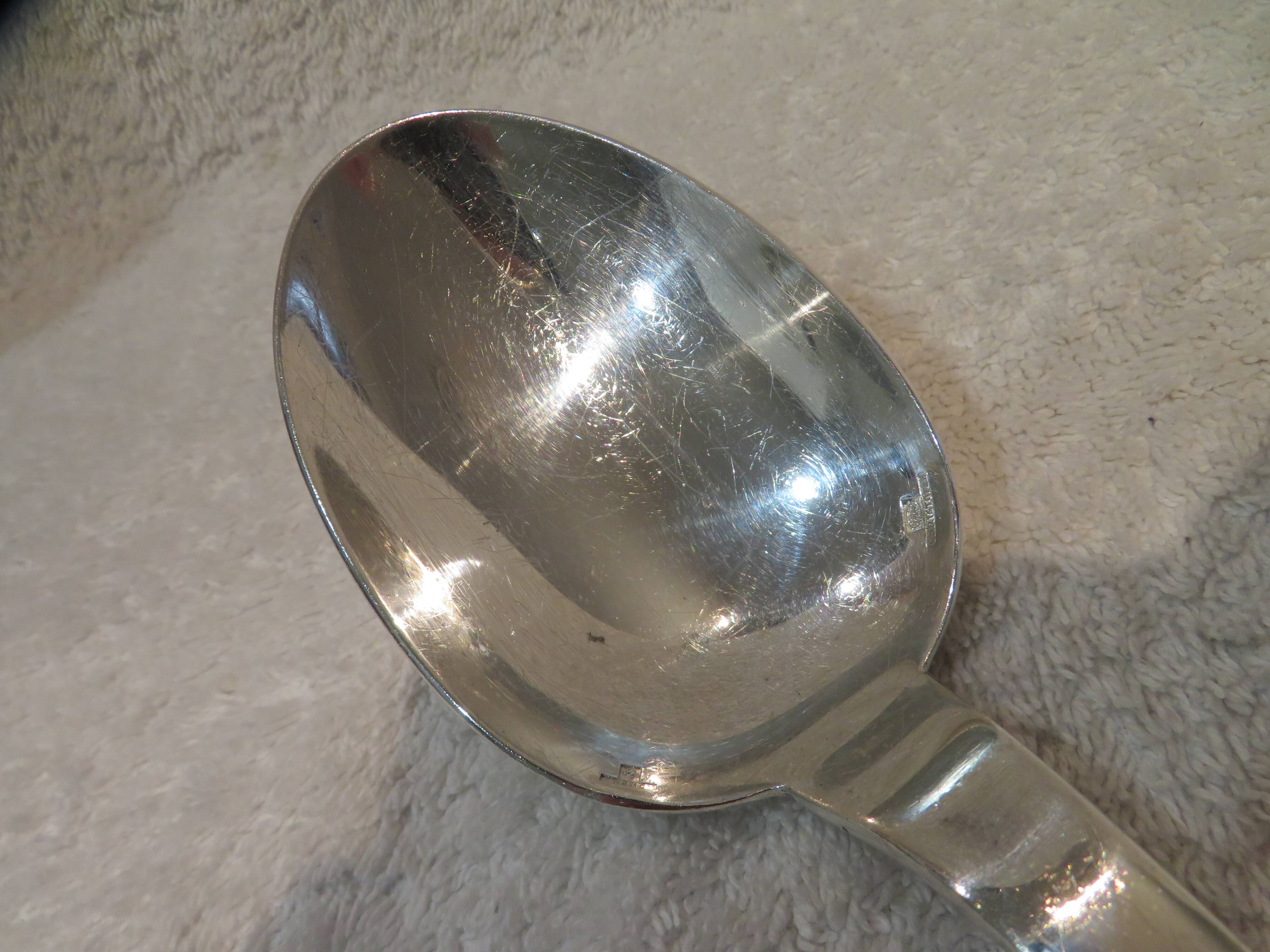 silver plated serving or stew spoon by Christofle Concorde
