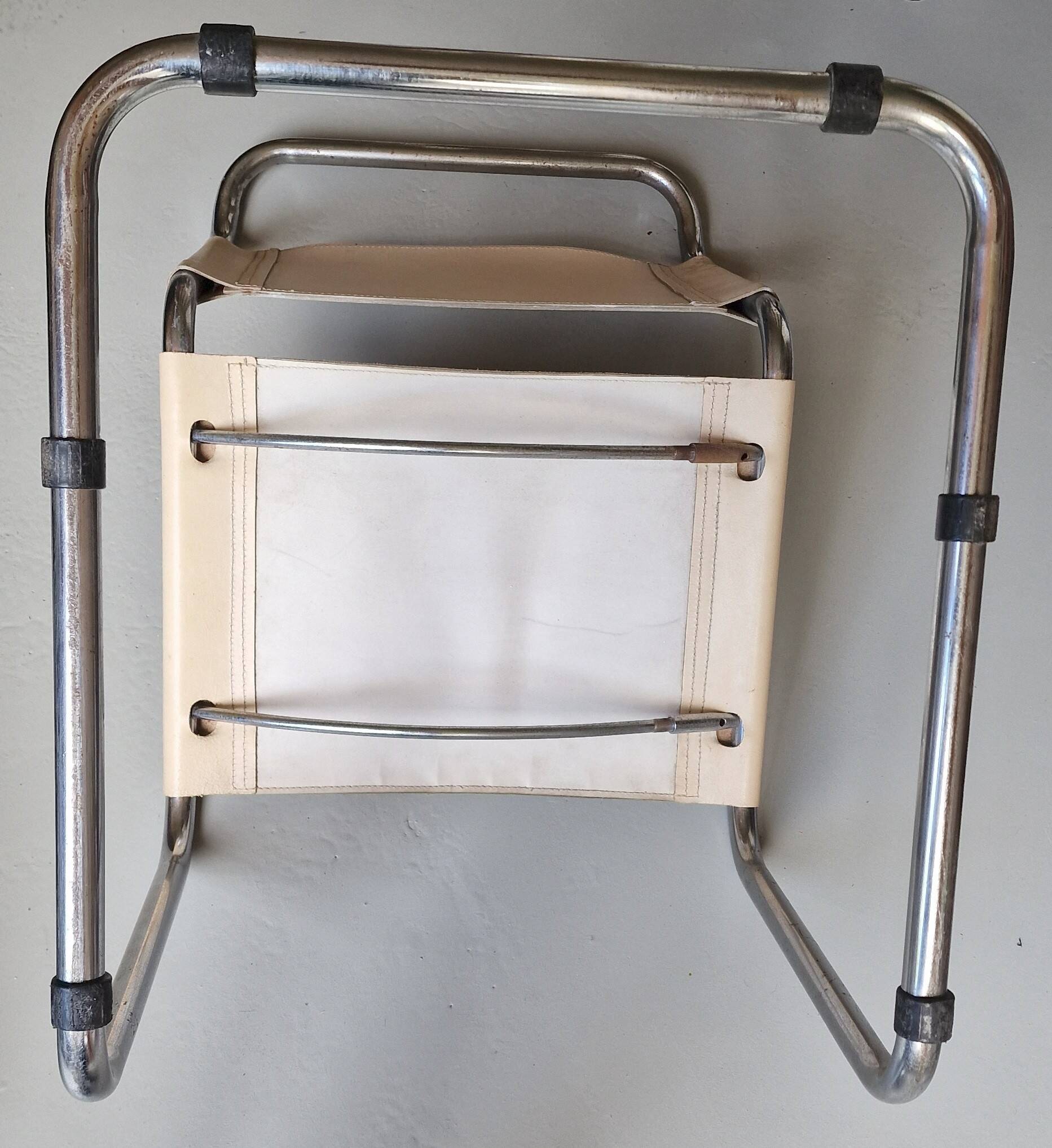 Vintage Bauhaus cantilever chair in chrome tubular steel "Breuer style",