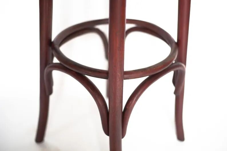 Curved wooden bar stool, vintage high stool, vintage stool, bar decor, vintage furniture