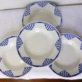 4 deep plates from Moulin des Loups et Hamage, Pantin model 211233