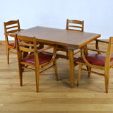 Dining table signed René Gabriel year 1950