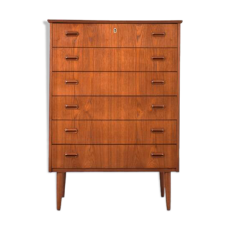 Mid-Century Danish Teak Chest of Drawers, 1960s.